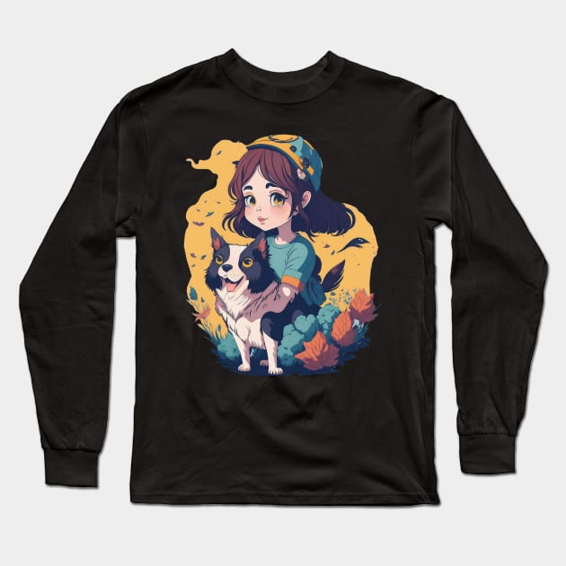 just a girl and her dog Long Sleeve T-Shirt by charm3596